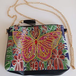 Butterfly shoulder crossbody bag